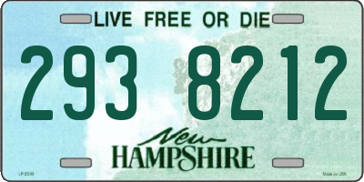 NH license plate 2938212