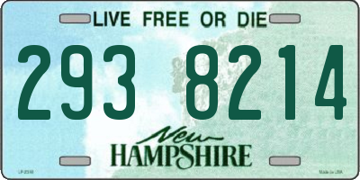 NH license plate 2938214