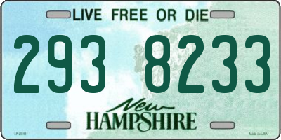 NH license plate 2938233