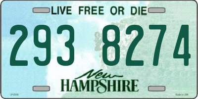 NH license plate 2938274