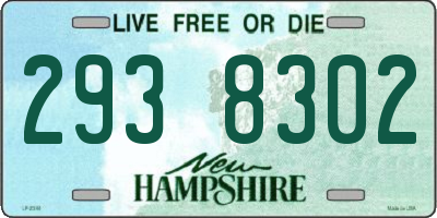 NH license plate 2938302