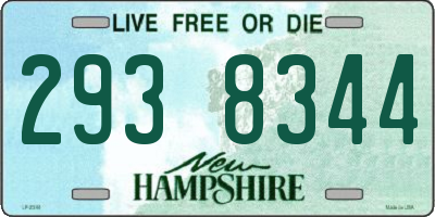 NH license plate 2938344