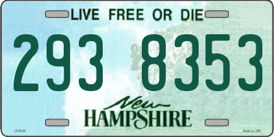 NH license plate 2938353