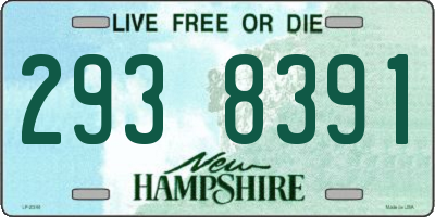 NH license plate 2938391