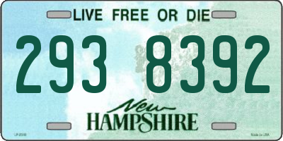NH license plate 2938392