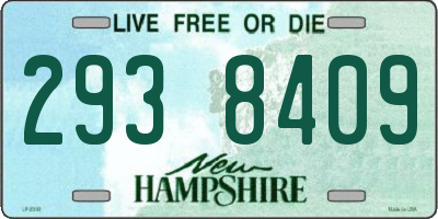 NH license plate 2938409