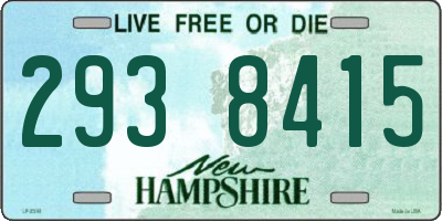NH license plate 2938415