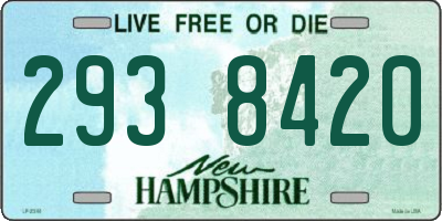 NH license plate 2938420