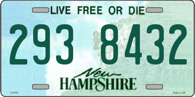 NH license plate 2938432