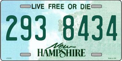 NH license plate 2938434