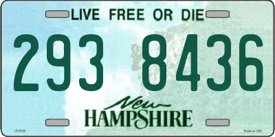 NH license plate 2938436