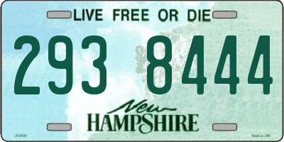 NH license plate 2938444
