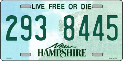 NH license plate 2938445