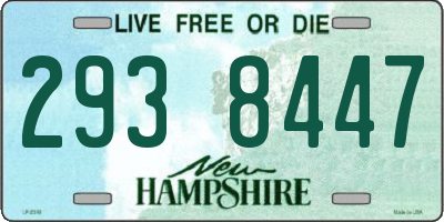 NH license plate 2938447