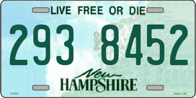 NH license plate 2938452