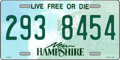 NH license plate 2938454
