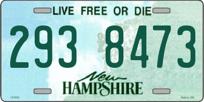 NH license plate 2938473