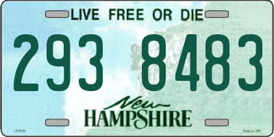 NH license plate 2938483