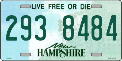 NH license plate 2938484
