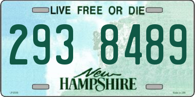 NH license plate 2938489