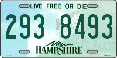 NH license plate 2938493