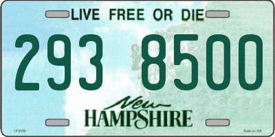 NH license plate 2938500