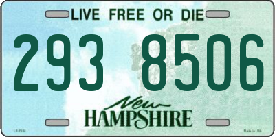 NH license plate 2938506