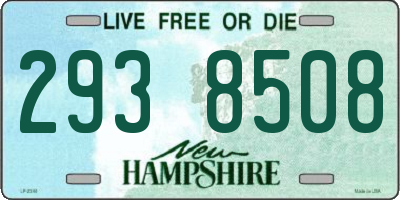 NH license plate 2938508
