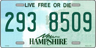 NH license plate 2938509