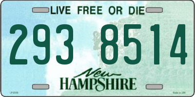 NH license plate 2938514