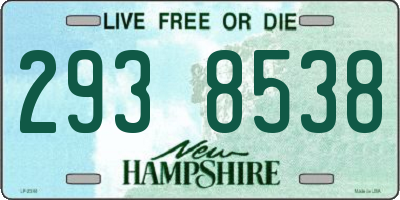 NH license plate 2938538