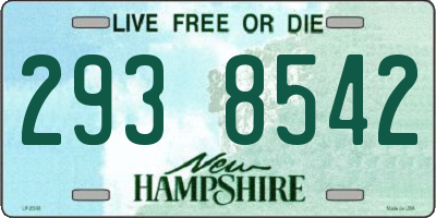 NH license plate 2938542