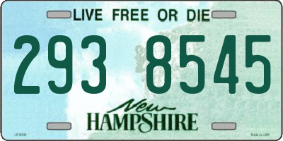 NH license plate 2938545
