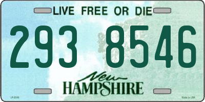 NH license plate 2938546