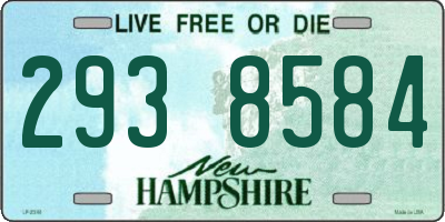 NH license plate 2938584