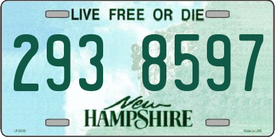 NH license plate 2938597