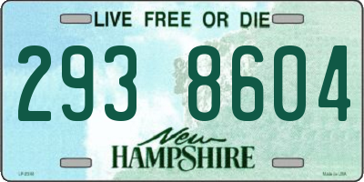 NH license plate 2938604