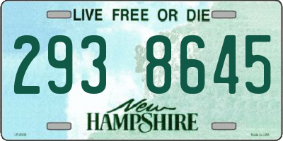 NH license plate 2938645