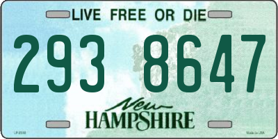 NH license plate 2938647