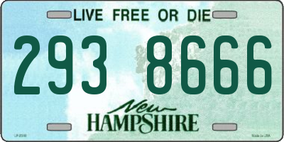 NH license plate 2938666