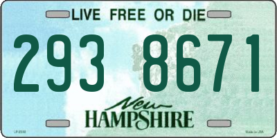 NH license plate 2938671