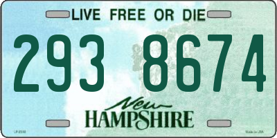 NH license plate 2938674