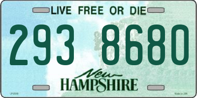 NH license plate 2938680