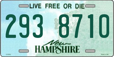 NH license plate 2938710