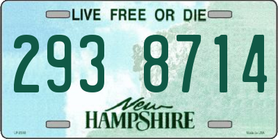 NH license plate 2938714