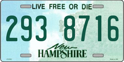 NH license plate 2938716