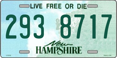 NH license plate 2938717