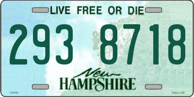 NH license plate 2938718
