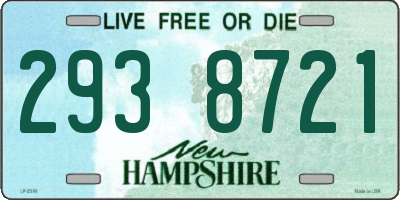 NH license plate 2938721