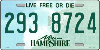 NH license plate 2938724